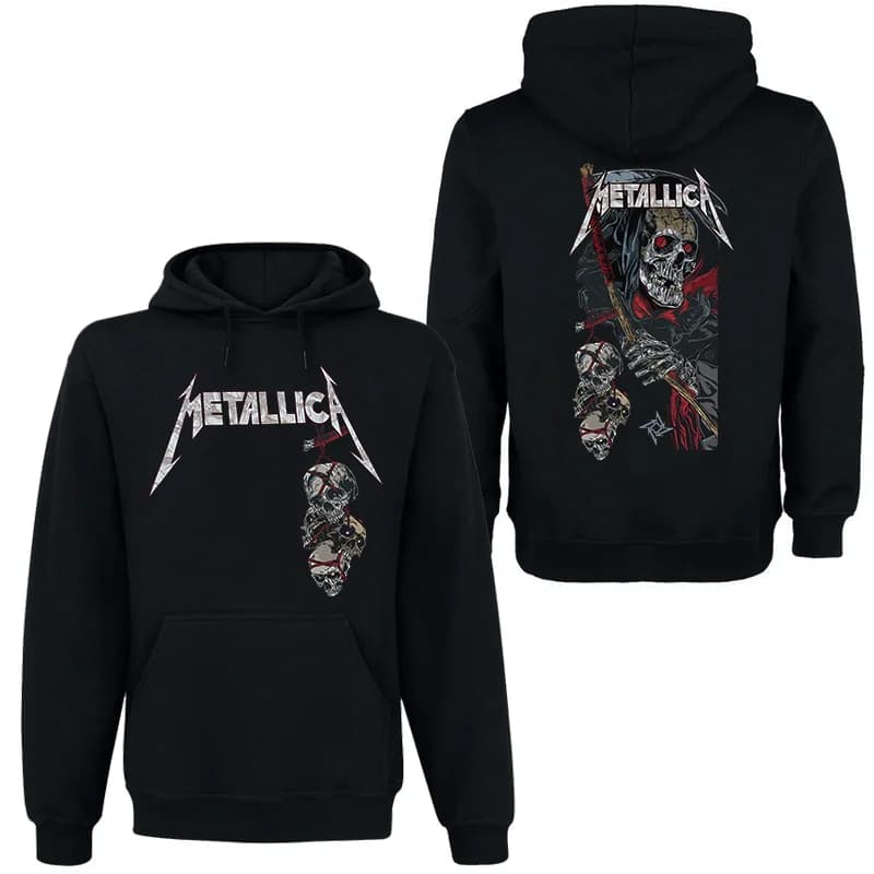 METALLICA Band Rock Dark Wind Sweat à capuche pour hommes Street Hip Hop Top Pull à capuche conforta