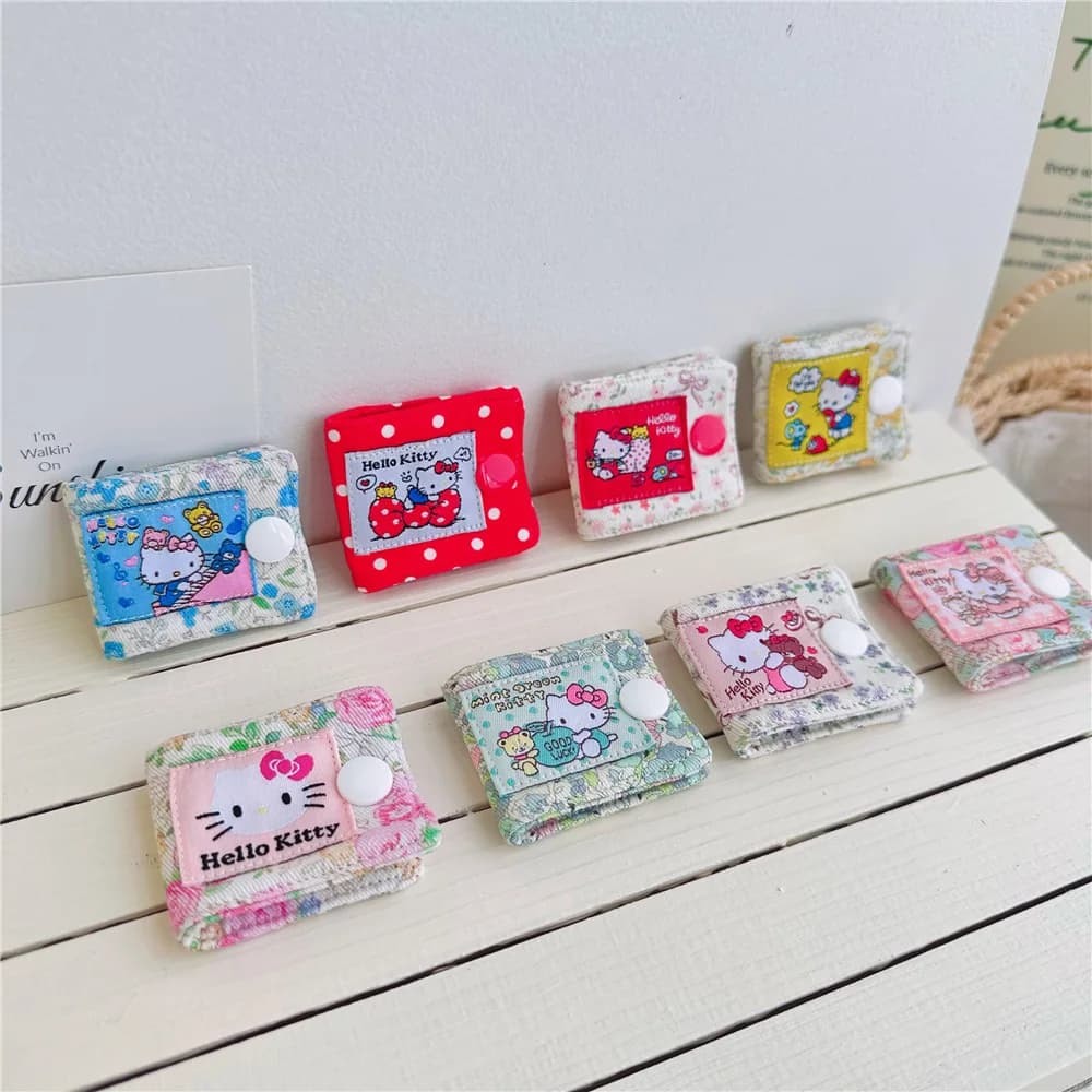 Hello Kitty tissu câble de données pince de rangement Kt chat chargeur cordon support de stockage li