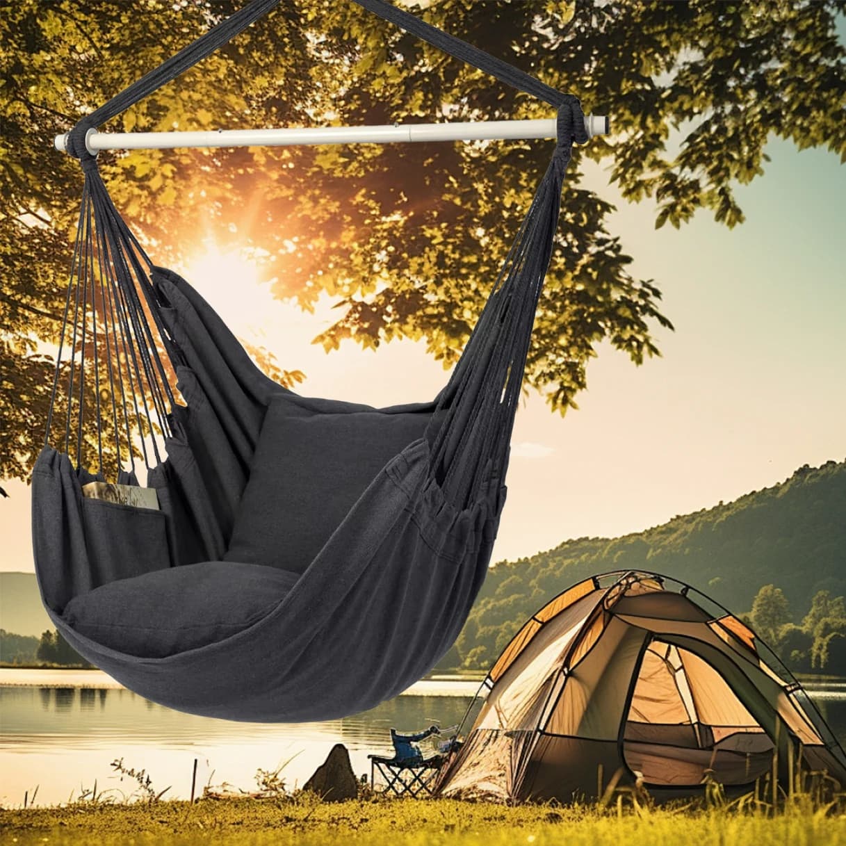 Hamac suspendu Durable, meubles de chambre à coucher, balançoire suspendue, corde en coton pour inté