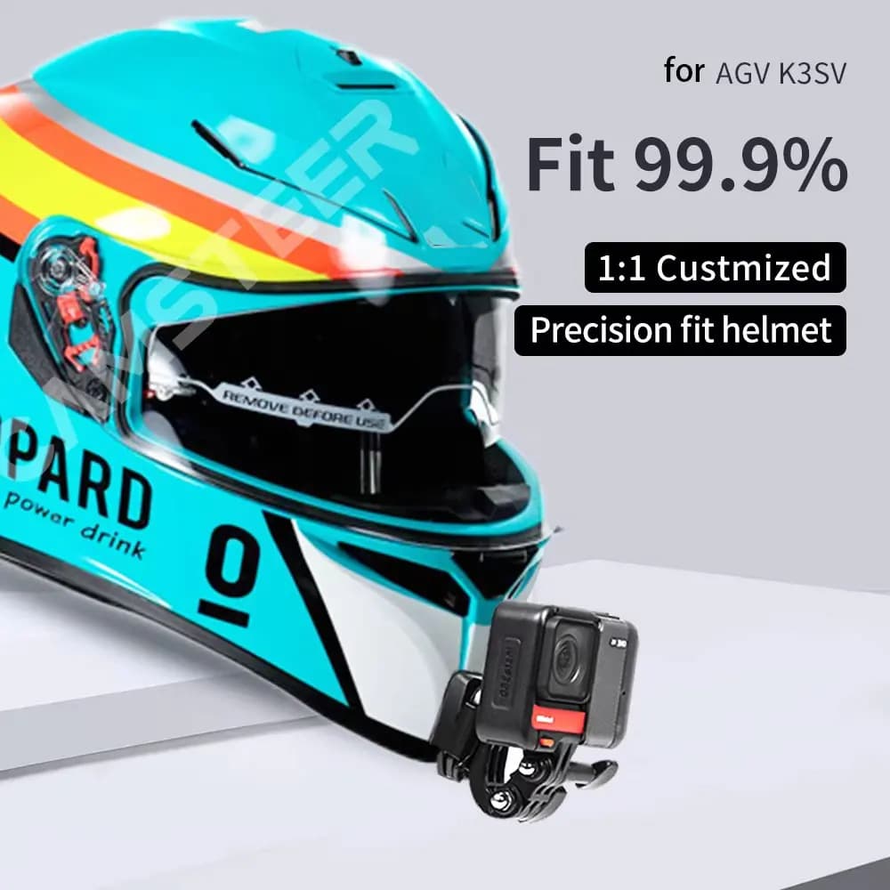 Camsteer pour casque AGV K3sv support de menton en aluminium personnalisé pour GoPro Hero12 11 10 In