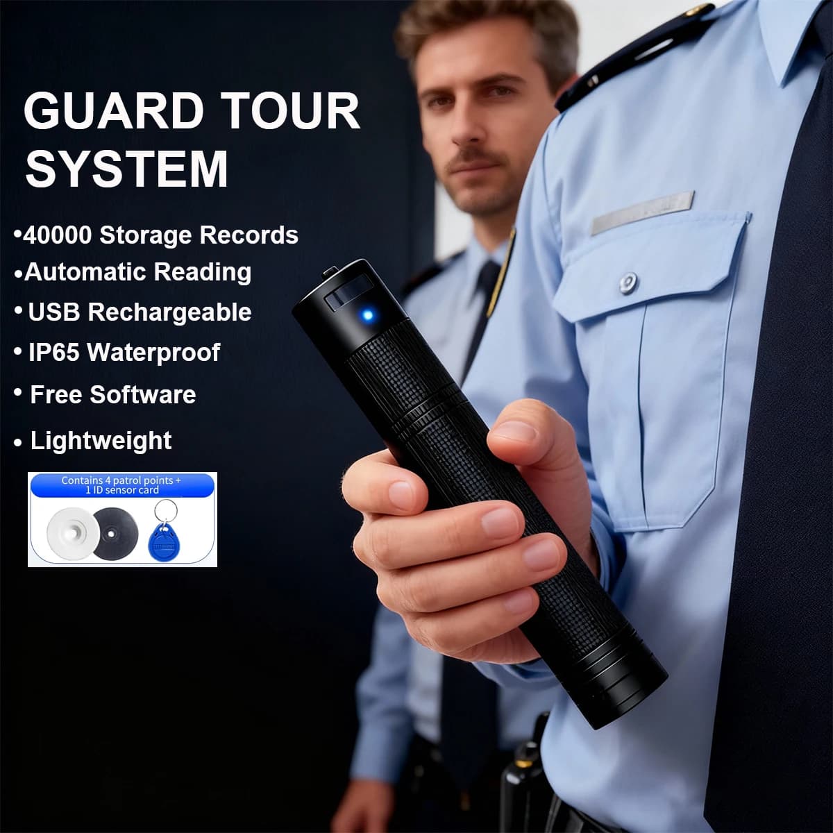 Système de visite de garde Enregistreur de patrouille IP65 Logiciel gratuit Système de présence de s
