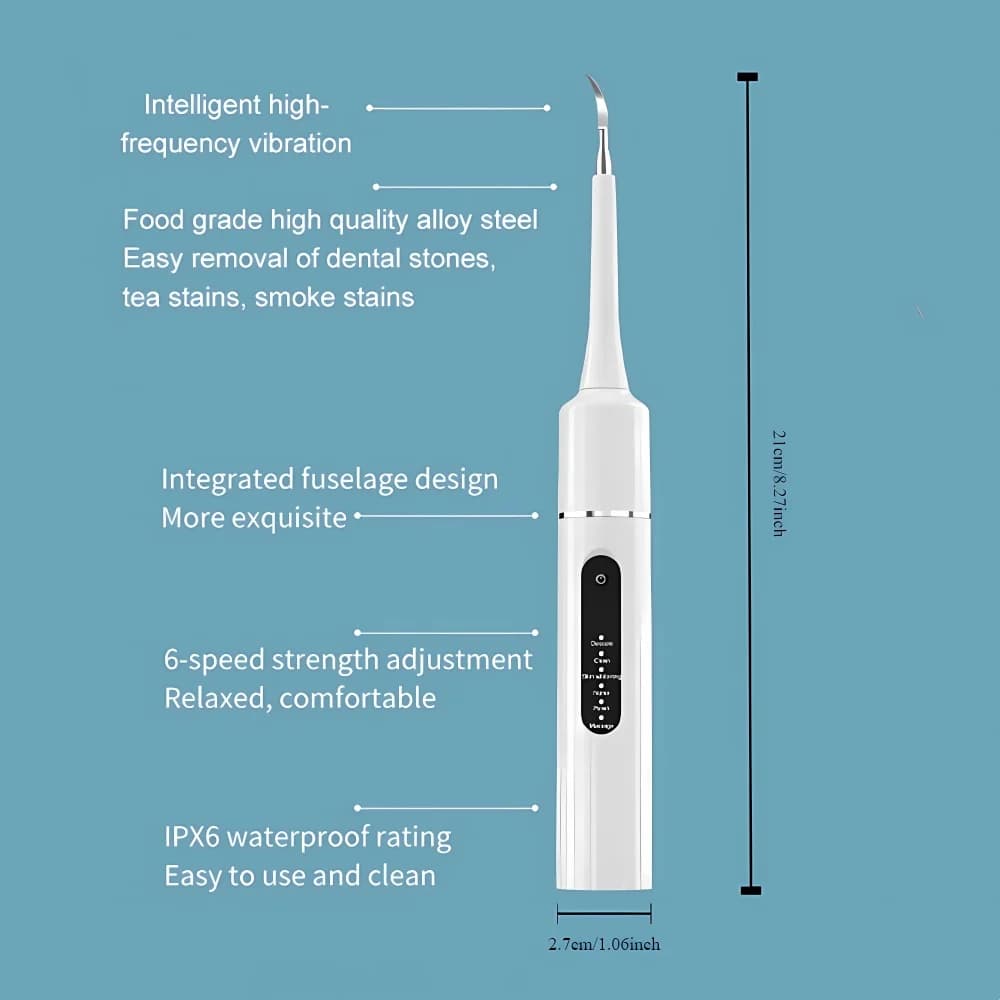 Brosse à dents électrique sonique - outil portable pour le soin et l'élimination du tartre à domicil