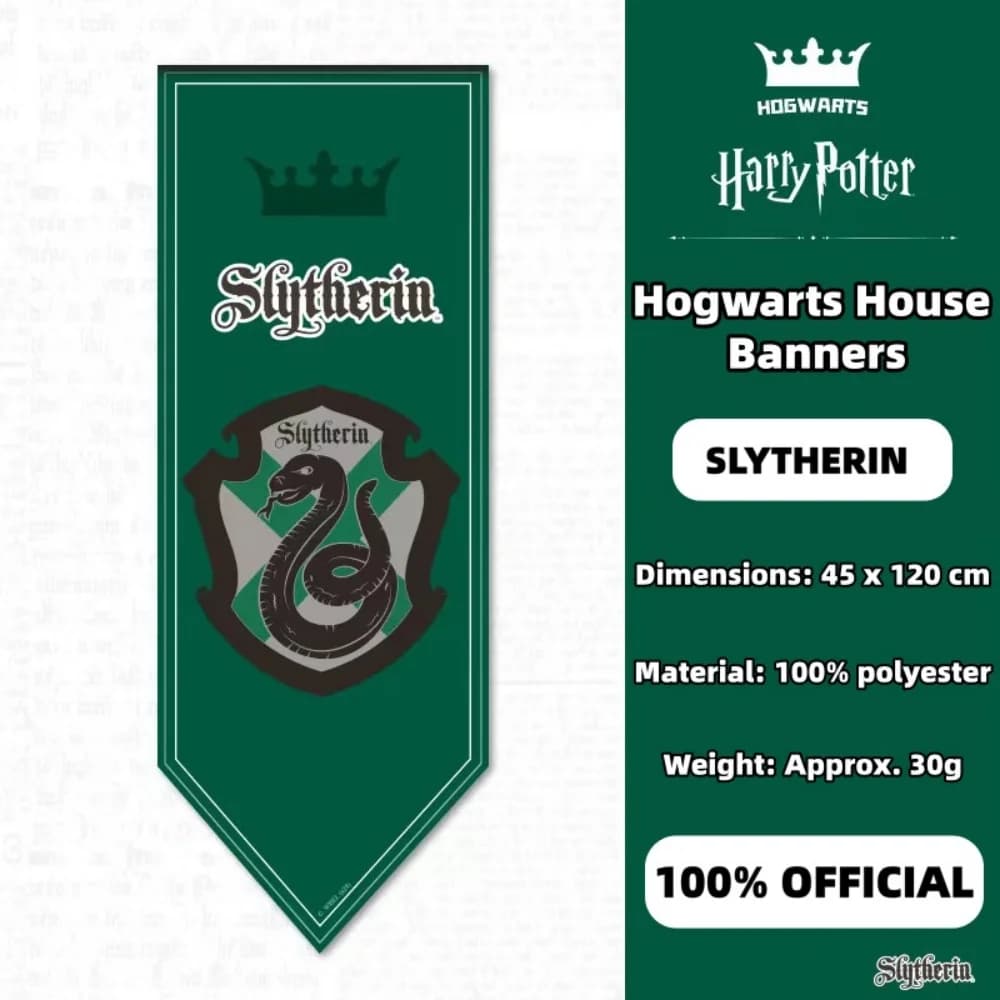 Véritable série Harry Potter 4 maisons, drapeaux suspendus, décoration de fête d'anniversaire sur le