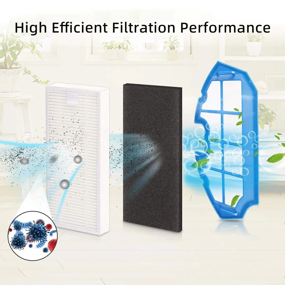 Pièces de Rechange Compatibles avec ( Eufy RoboVac 11 11C, Cecotec Conga Excellence 990, Ecovacs N79