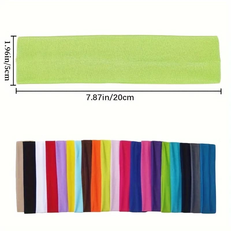 Bandeaux de sport élastiques couleur bonbon pour femmes, bandeaux extensibles, bandeaux anti-transpi