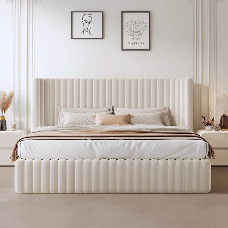 Lit de chambre de fille princesse Simple traduction lit de rangement Double moderne Cama Matrimonio 