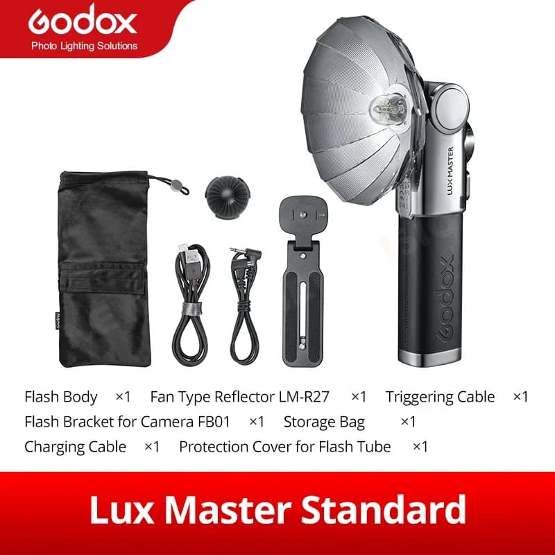 Godox Lux Master rétro appareil photo Flash Portable pour Canon Sony Nikon Fuji Olympus Leica Pentax