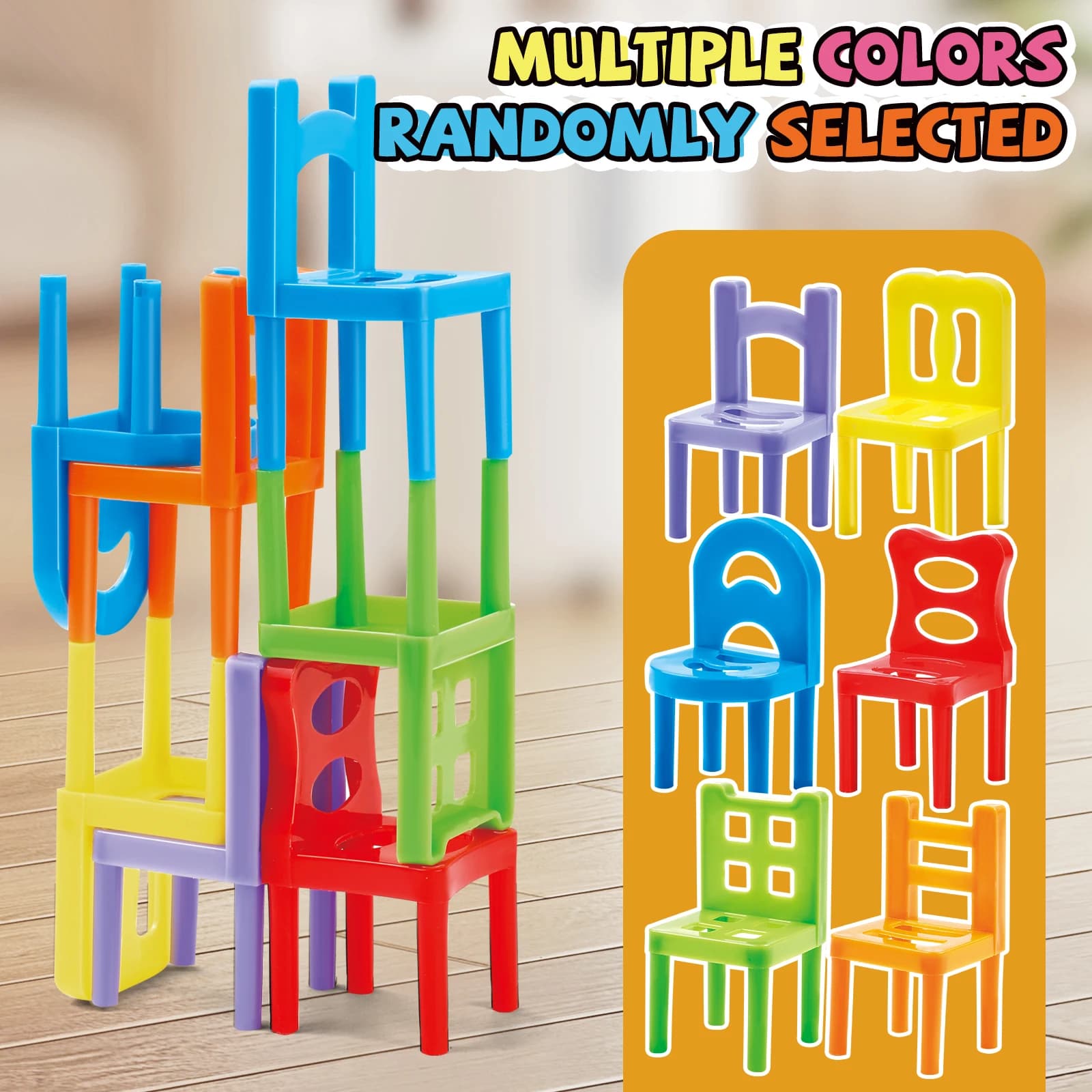 Jouets éducatifs, ensemble de jouets empilables pour chaises, blocs de construction, chaises empilab