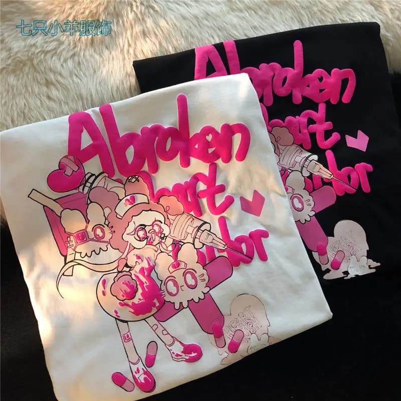Économie graphiques Harajuku Anime pour femmes, t-shirts en coton Streetwear, haut d'été à la mode, 