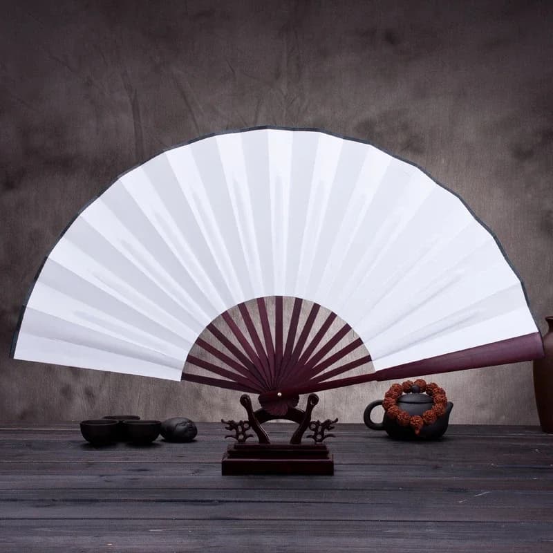 Éventail pliant chinois en bois de bambou, 10/13 pouces, tissu en soie, bricolage, personnalité plia