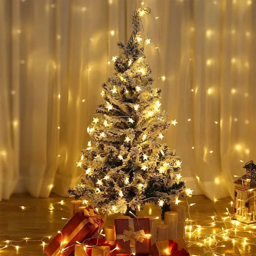 USB batterie puissance étoile chaîne lampe LED fée couronne de noël anniversaire en plein air fête d