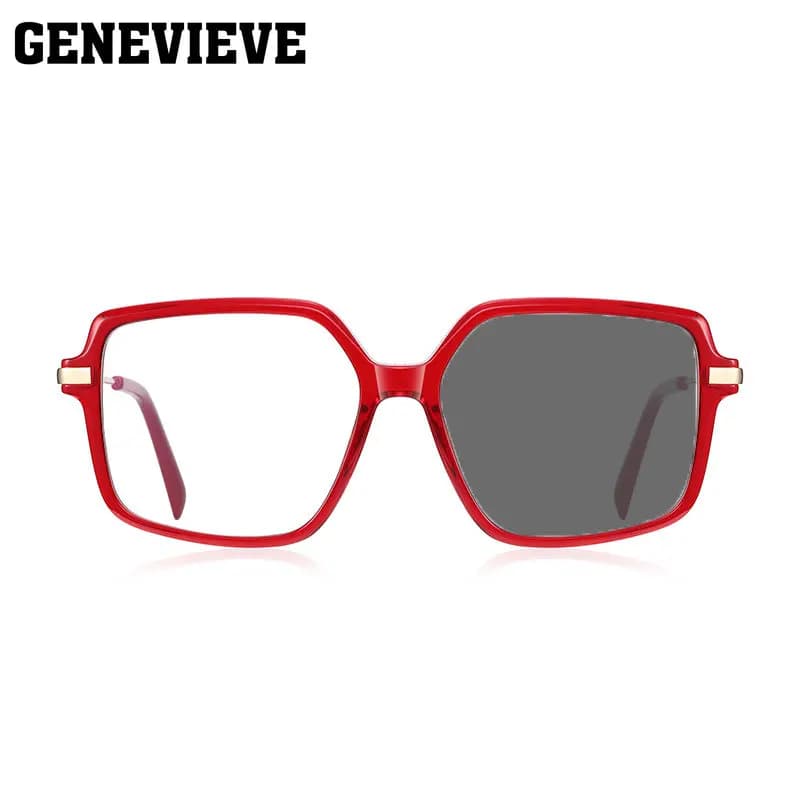 SENEVIEVE-Lunettes de soleil photochromiques anti-bleu à grand cadre, lunettes de soleil à base d'he