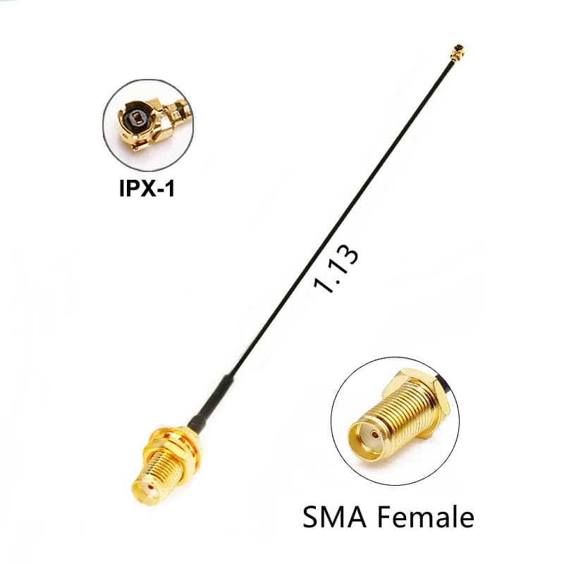 SMA à IPX-1 Pigtail Jumper RP SMA femelle vers U.fl IPX RG178 1.13 prises de câble connecteurs Jack 