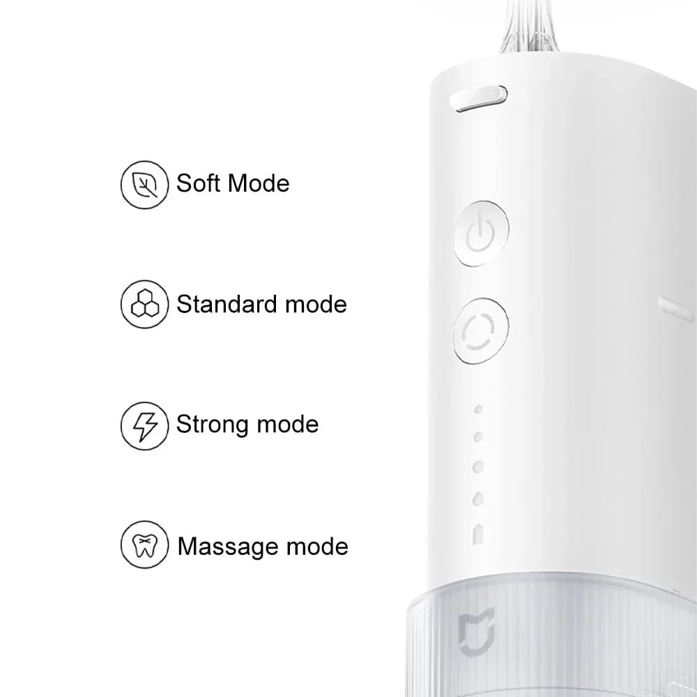 Hydropulseur MIJIA F400, irrigateur dentaire portable sans fil, 4 modes, réservoir d'eau de 200 ml, 