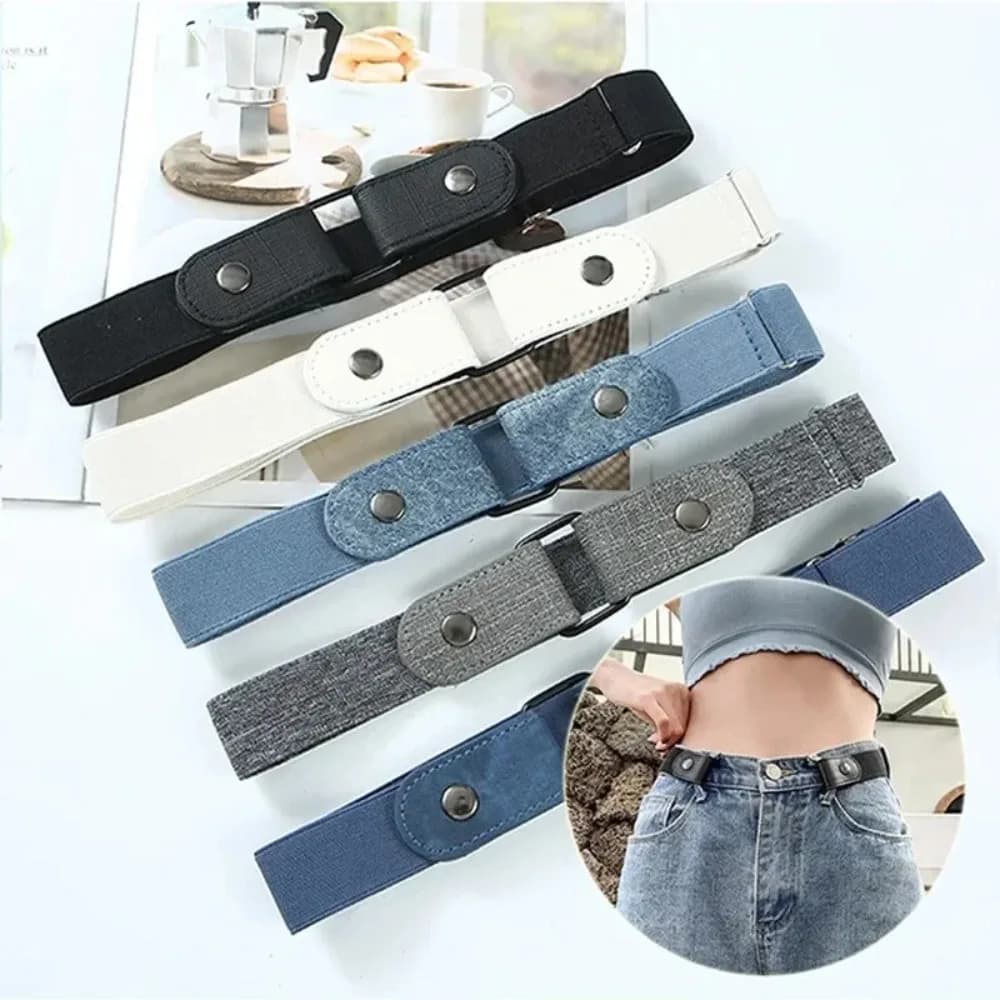 Ceinture extensible réglable sans boucle ceinture Invisible pour femmes hommes jean facile à porter 