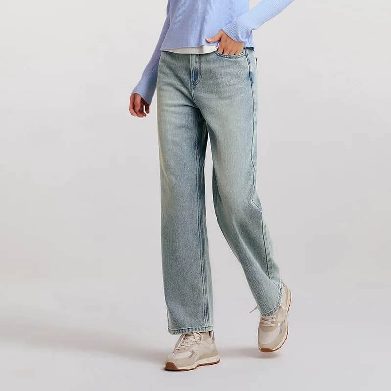SEMIR-Jean Confortable à Jambes Larges pour Femme, Pantalon Effiloché, FjDenim, Nouvelle Collection 