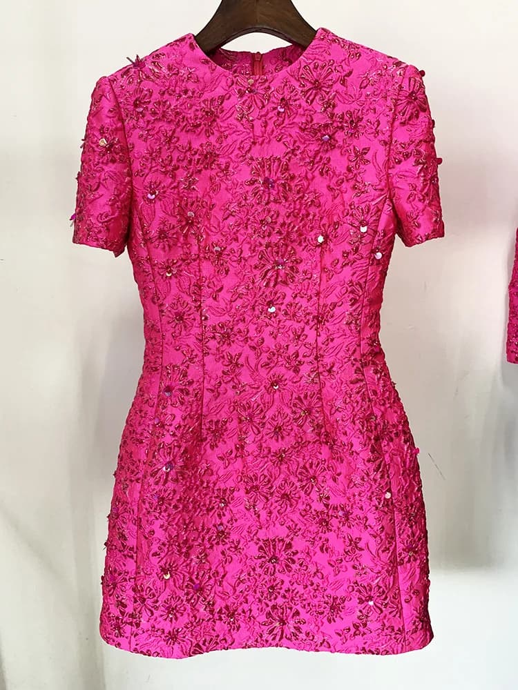 HIGH STREET Nouveauté 2026 Robe de créateur tendance et élégante pour femme, ornée de perles et de j