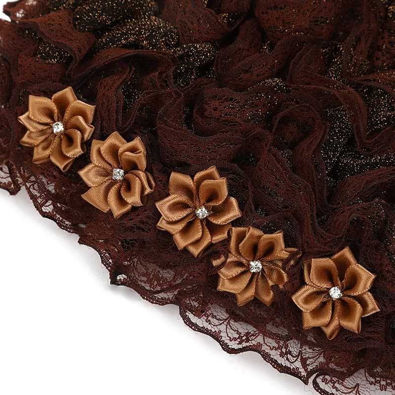 Bonnet à tête ronde paon en dentelle pour femme, bonnet turban musulman respirant, casquette femme, 
