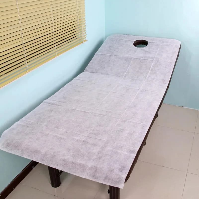 Drap de lit jetable en tissu SMS, 100 pièces/paquet, couverture de lit de Table de Massage de Type f