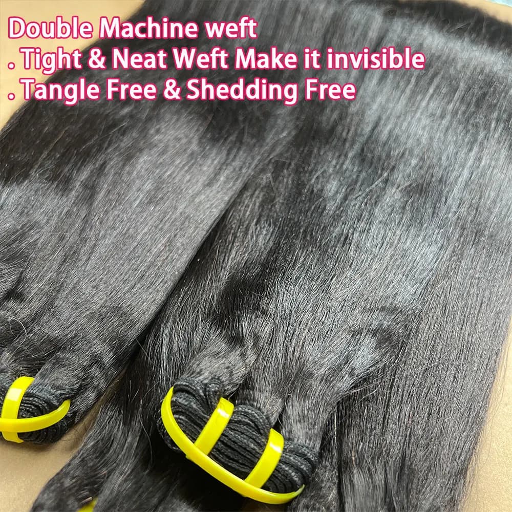 Mèches Yaki naturelles crépues lisses, Extensions de cheveux bruts, 8 à 30 pouces, pour femmes, 1/3/