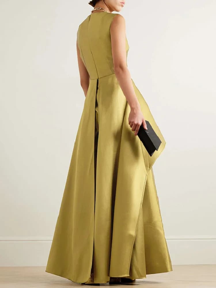 Missuoo 2025 nouvelle robe de soirée pour femmes combinaison col rond sans manches a-ligne pantalon 