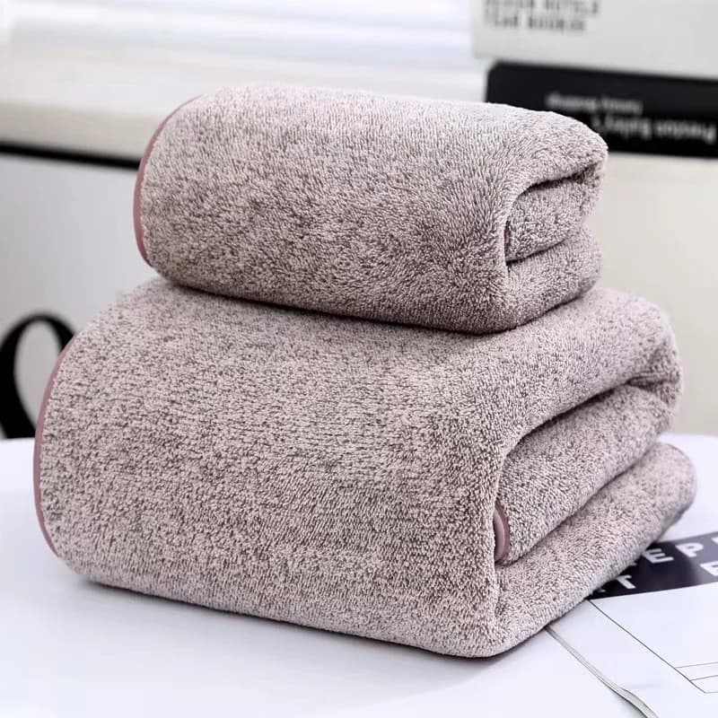 Ensemble de serviettes rayées en bambou à séchage rapide, pour expérience de salle de bain douce et 
