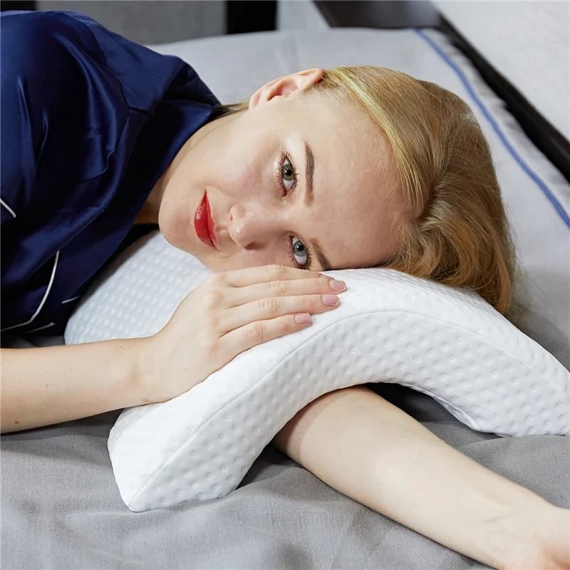Oreiller orthopédique incurvé en forme de U pour le sommeil, oreiller pour les mains en mousse, prod