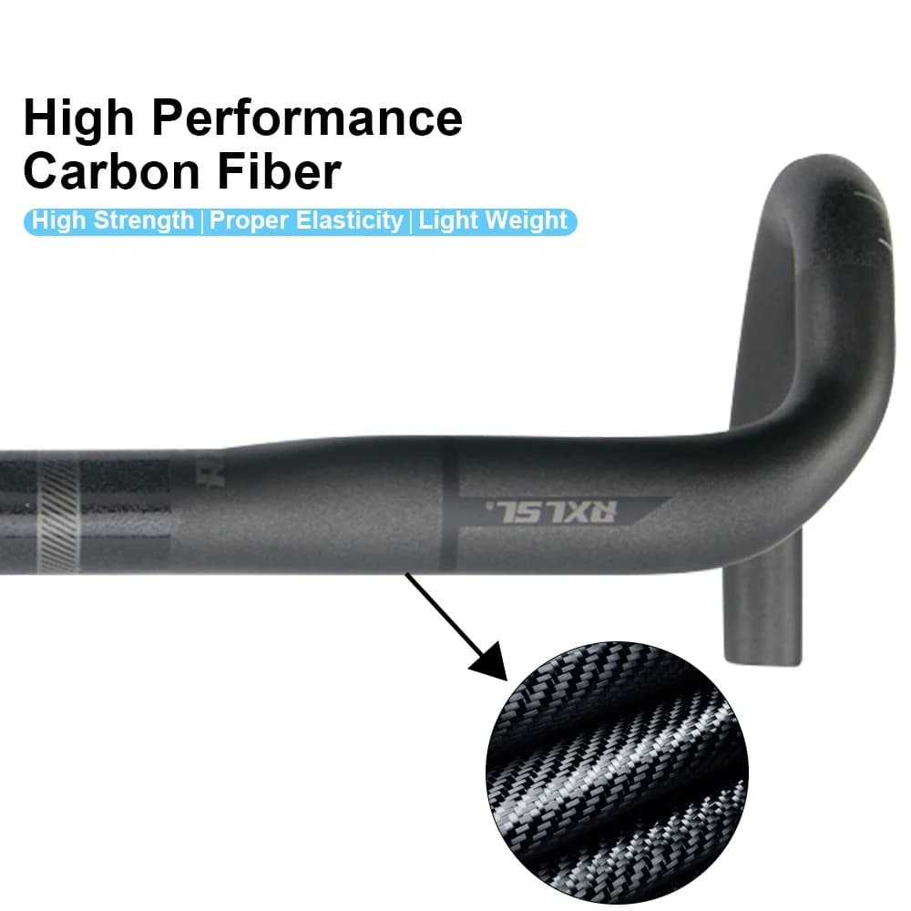 RXL SL-Guidon de vélo de route en carbone, diamètre 31.8mm, UD 256 380/400/420/440mm
