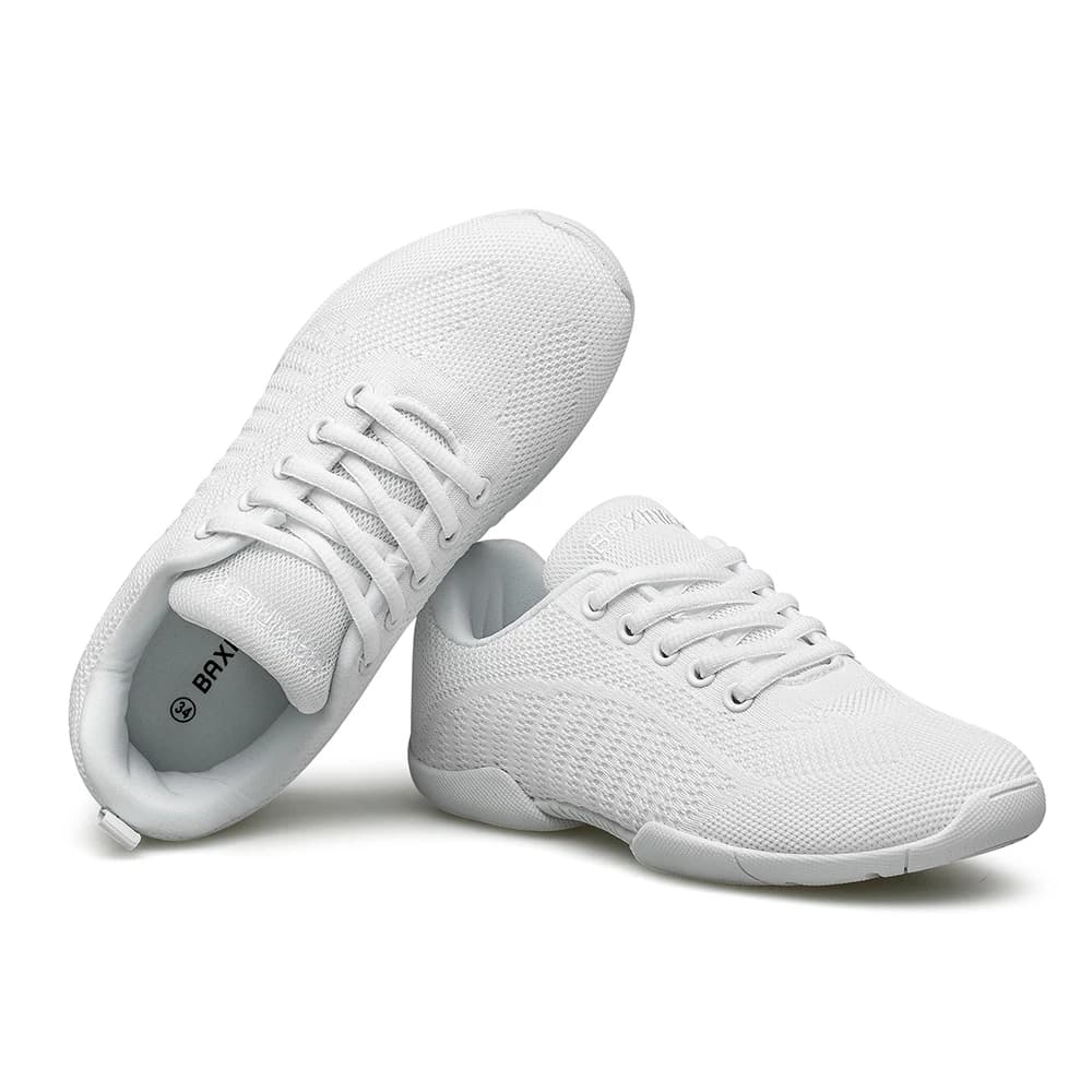 BAXIN16-Girls Cheer Shoes for Women, White Cheerleading Dance Sneakers, Youth Shool, Walking Shoes, 