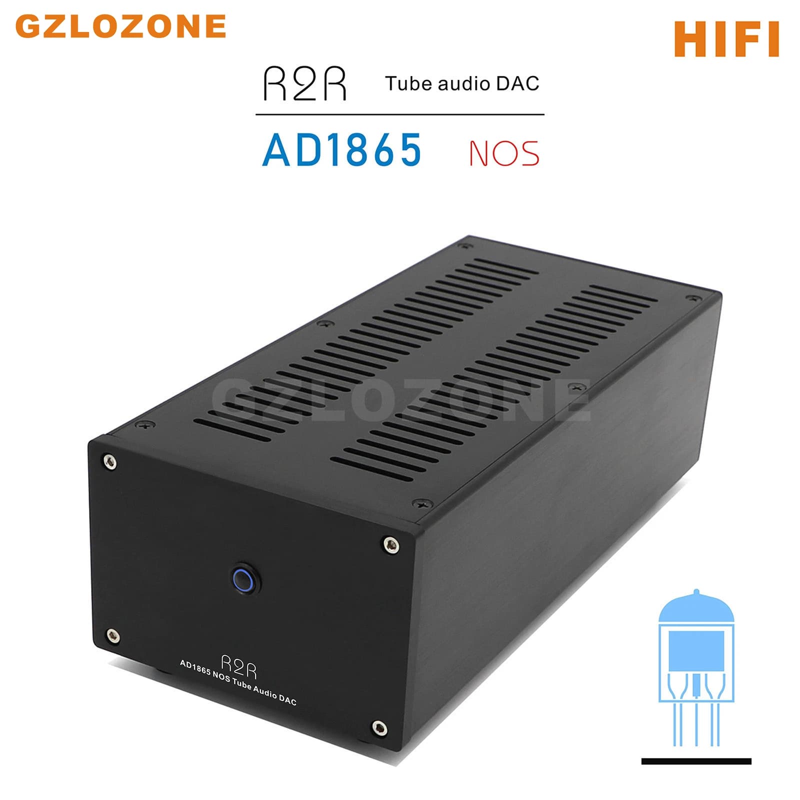 Décodeur d'architecture HIFI R2R, radiateur audio à tube NOS AD1865 avec tubes 6N11 + 6Z4