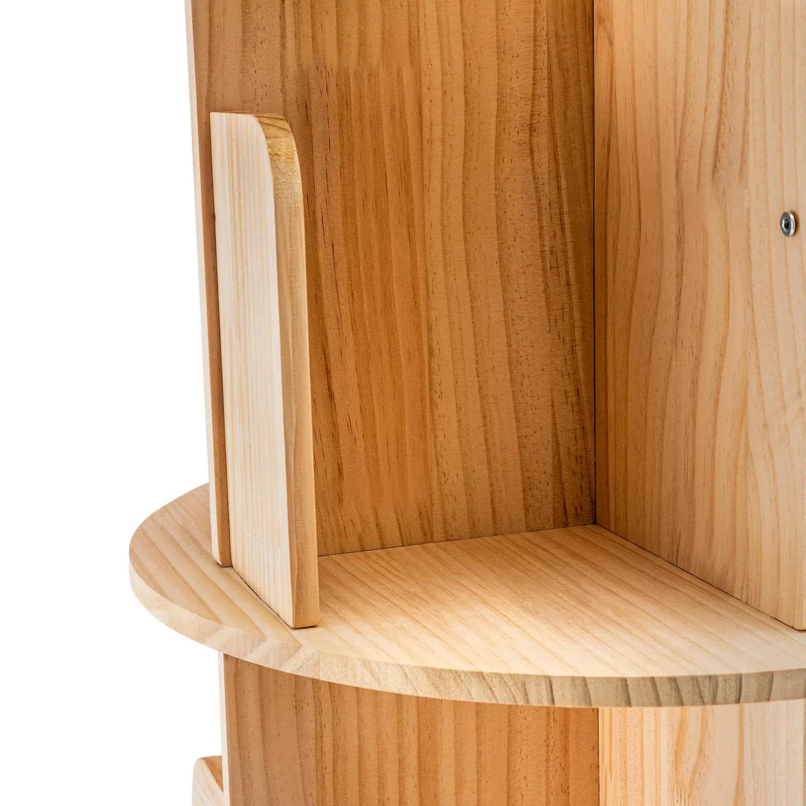 Bibliothèque rotative multifonctionnelle en bois massif, bibliothèque sur pied, rangement T1, évalua