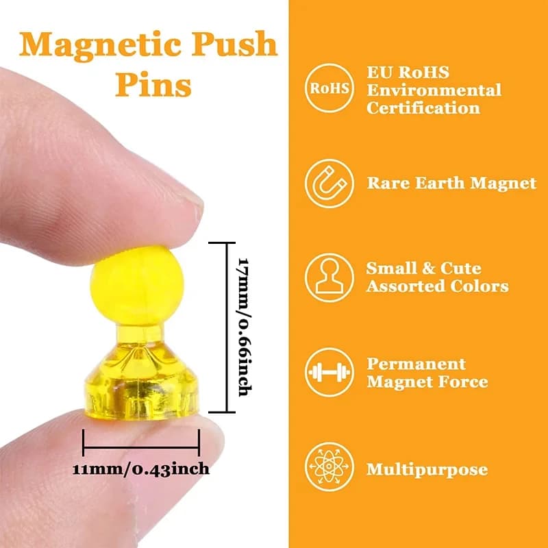 Aimant néodyme pour réfrigérateur, broche magnétique, aimant parfait pour les ordinateurs indispensa