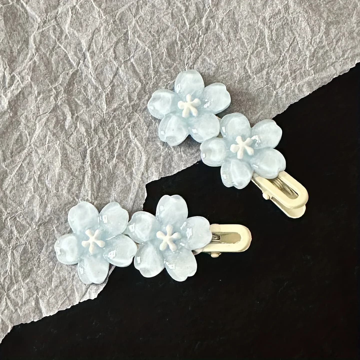 Pince à Cheveux Colorée à Cinq Pétales pour Femme, Accessoires à Motif Floral, Résines, 1 ou 2 Pièce