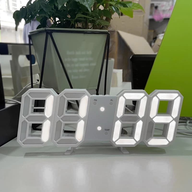 Horloge murale numérique 3D LED, mode Shoous, multifonctionnelle, créative, prise USB, électronique,