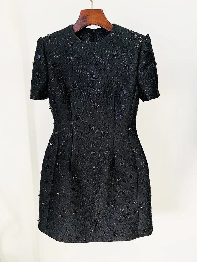 HIGH STREET Nouveauté 2026 Robe de créateur tendance et élégante pour femme, ornée de perles et de j