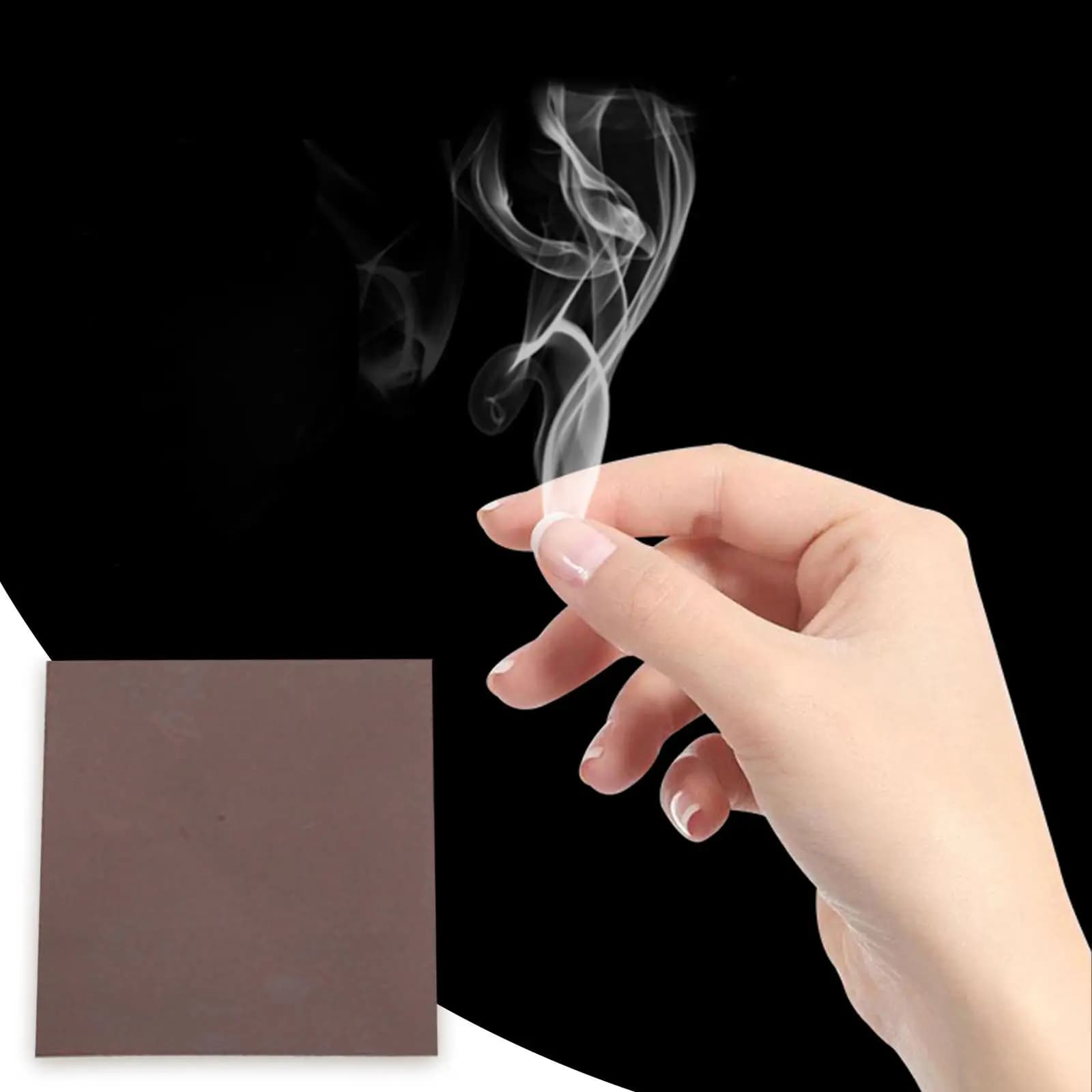 Papier magique chimique, 5/10 pièces, gros plan, tour de magie, doigts, enfers de fumée, objets de s
