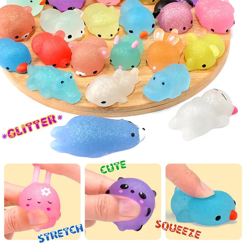 Mochi Squishies Kawaii Anima, jouets Squishy pour enfants, balle anti-Stress, cadeaux de fête à pres