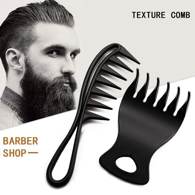 Ensemble de peignes à huile épais en plastique portable, brosse à cheveux coiffante classique, peign