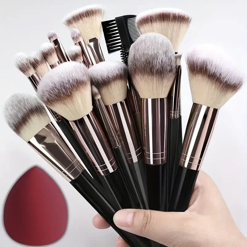 Ensemble professionnel de 3/20 pinceaux de maquillage doux et moelleux pour fard à paupières, fond d