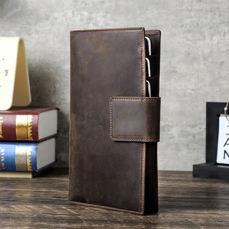 Portefeuilles de voyage en cuir véritable CONTACT'S pour la famille, avec porte-cartes RFID, emplace