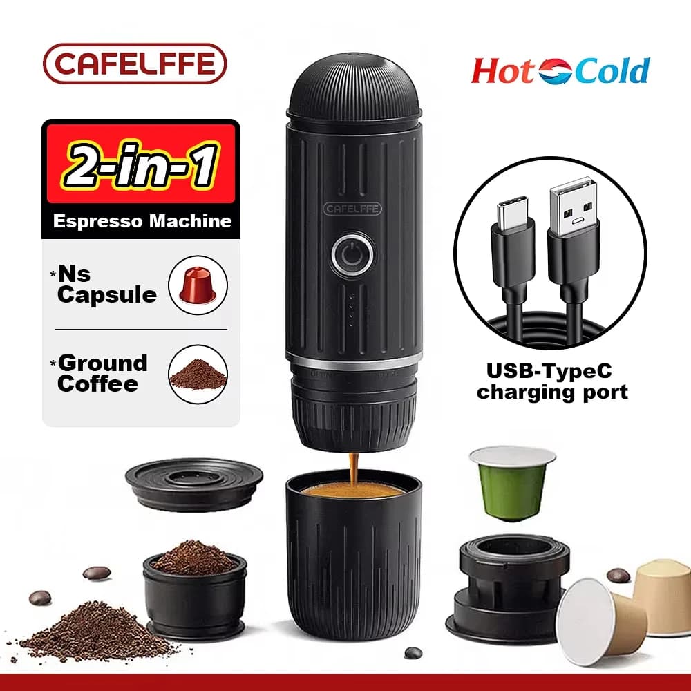 Cafelffe-Machine à café électrique portable sans fil, machine à expresso, adaptée aux capsules Nes e