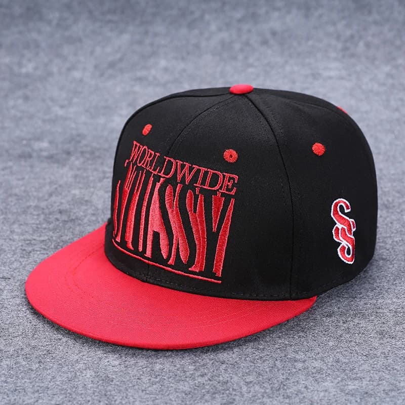 Casquette de baseball à bord plat pour hommes et femmes, broderie de lettres assorties, chapeaux hip
