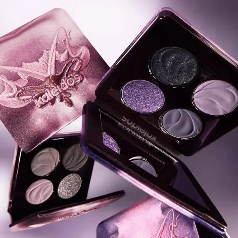 Kaleidos maquillage paillettes fard à paupières Palette 4 couleurs haute pigmentation miroitant Mono