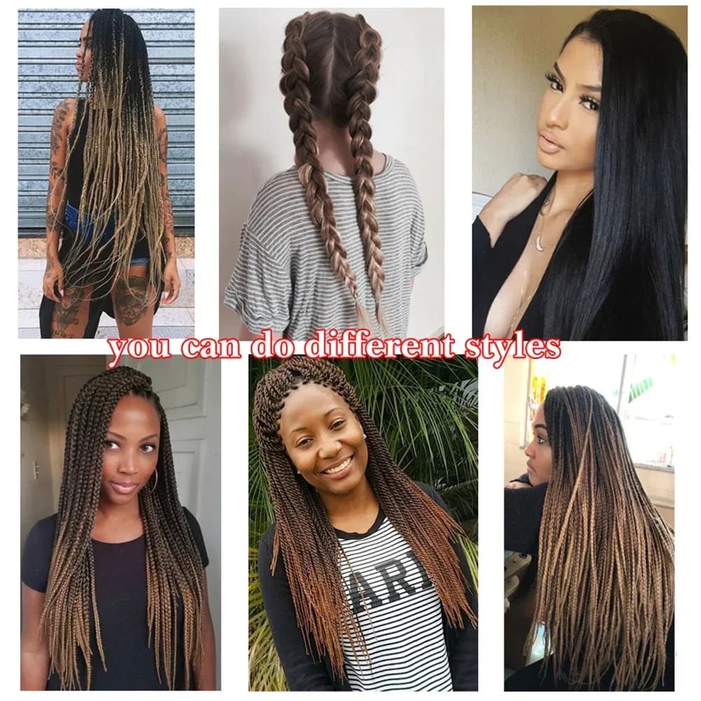 38 pouces 4x Sensationnel pré-câché tresse de cheveux synthétiques kanekalon ignifuge pour tresse de