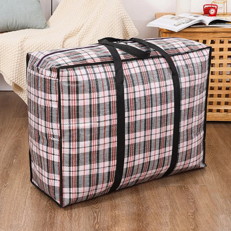 Sac de déménagement pliable grande capacité, sac de rangement pour bagages en tissu tressé imperméab
