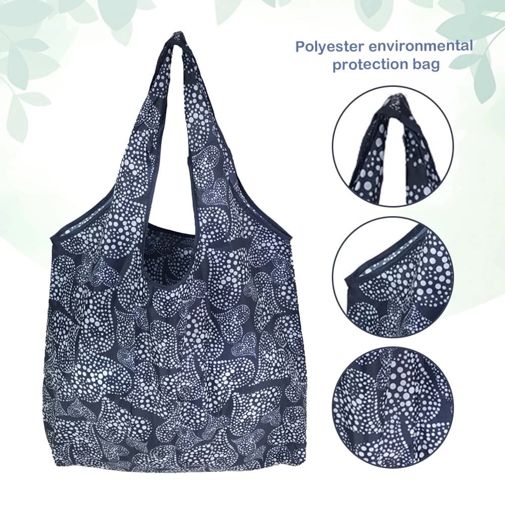 Sacs à provisions pliables grande taille en Nylon épais grand fourre-tout ECO réutilisable Polyester