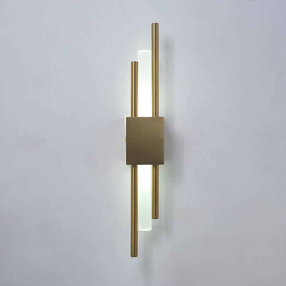 Applique murale LED moderne lampes murales noir et Bronze laiton or métal acrylique tuyau lampes mur