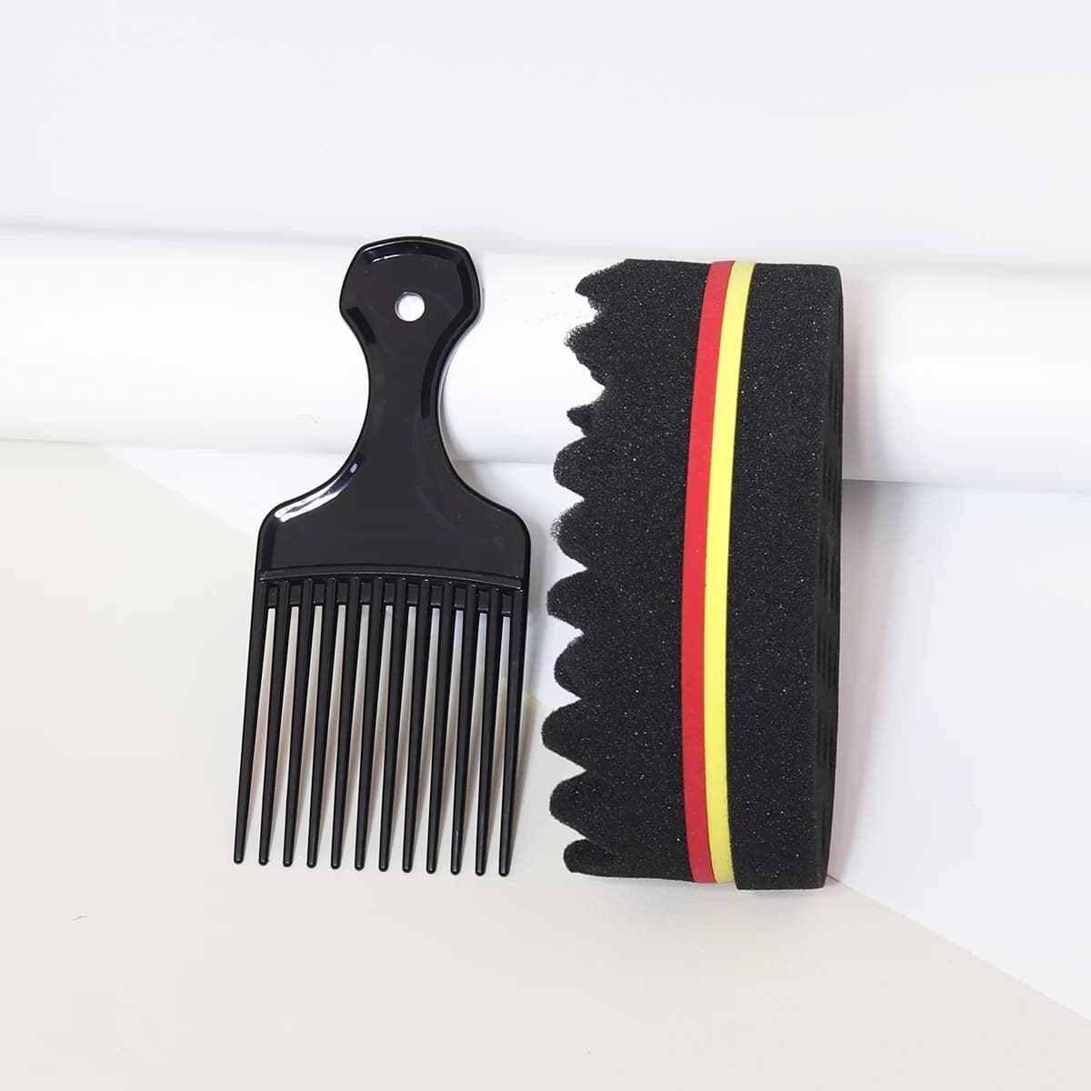 2 pièces/ensemble de peignes à brosse à dents larges, type d'insertion, brosse éponge de style afric