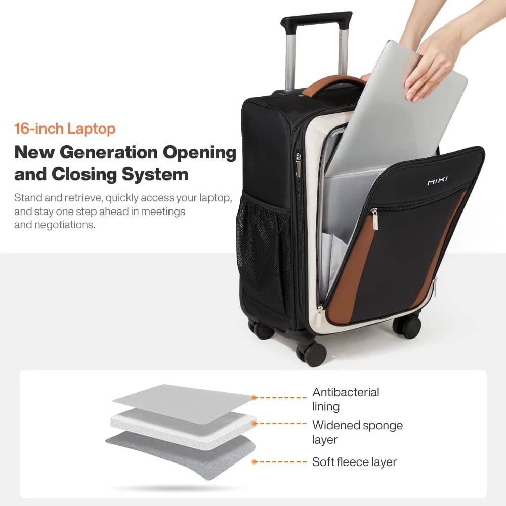 Mixi 20 pouces hommes voyage d'affaires Oxford bagages femmes valise à main Spinner roues sac roulan