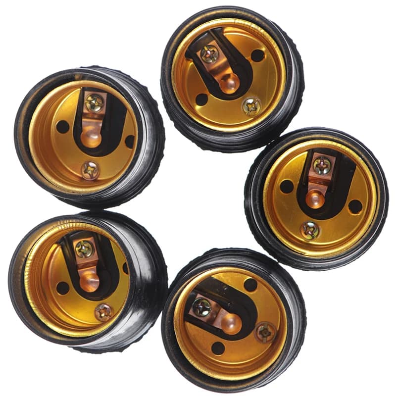 Support de lampe d'ampoule rétro, capuchon à vis Edison, raccords à douille, pendentif, 5 pièces